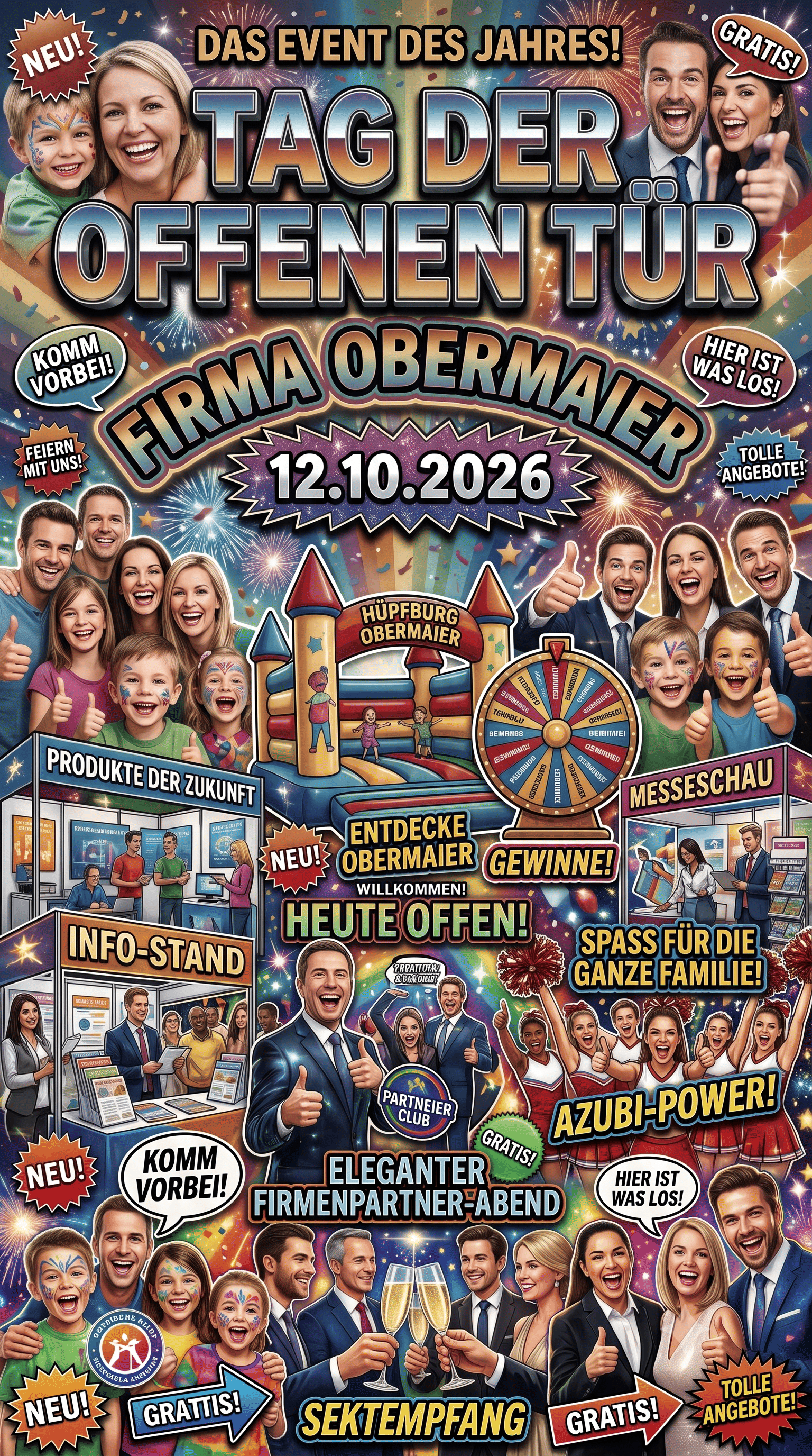 Überfrachtetes, generisches KI-Motiv als Beispiel für AI Slop